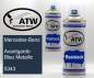 Preview: Mercedes-Benz, Avantgarde Blau Metallic, 5343: 400ml Sprühdose + 400ml Klarlack - Set, von ATW Autoteile West.